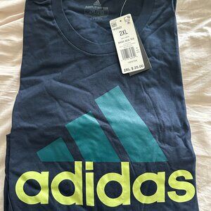 Adidas Mens Graphic T-Shirt Crew Neck Short Sleeve Logo Shirt Top Tee  Nwt 2XL